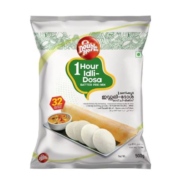 Double Horse 1 Hour Idli/Dosa Batter Pre-Mix 500g