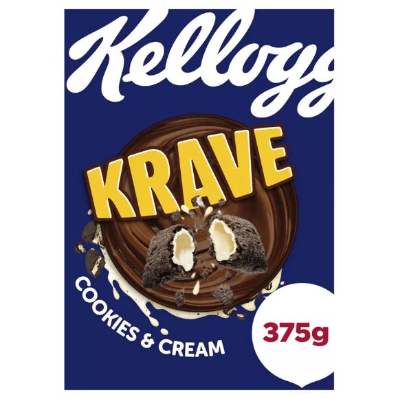 Kellogg's Krave Cookies & Cream Flavour 375g