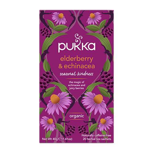 Pukka Organic Elderberry & Echinacea 20 Fruit Tea Sachets