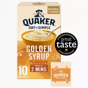 Quaker Oat So Simple Golden Syrup Porridge 10 Pack