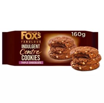 Fox's Fabulous Indulgent Centre Cookies Triple Chocolate 160g