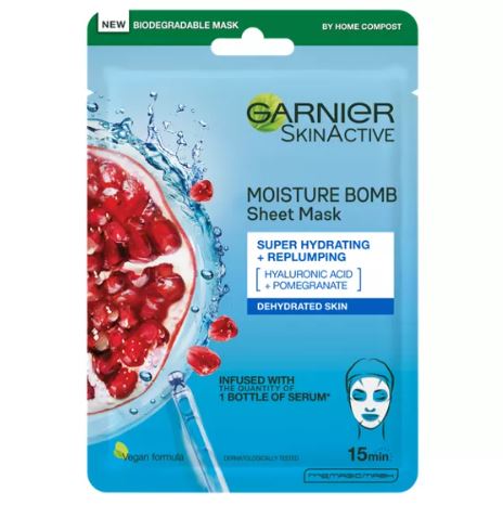 Garnier SKin Active Moisture Bomb Pomegranate Hydrating Face Sheet Mask