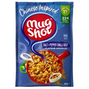 Mug Shot Salt + Pepper Chilli Beef Flavour Noodles 60g