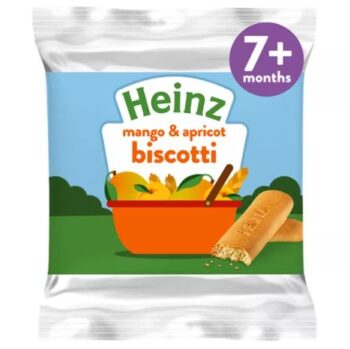 Heinz So Yummy Mango & Apricot Biscotti Baby Food Snacks 7+ Months 60g