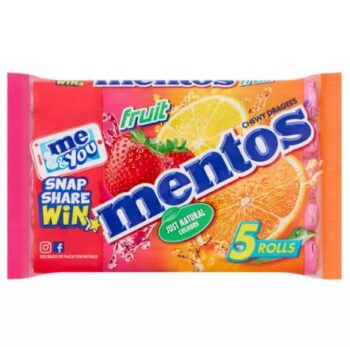 Mentos Chewy Fruit Sweets Multipack 5x38g