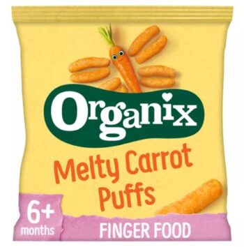 Organix Melty Carrot Puffs Organic Baby Finger Food Snack