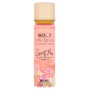 So Unique Sweet Pea Water Jasmine & Vanilla Body Mist.