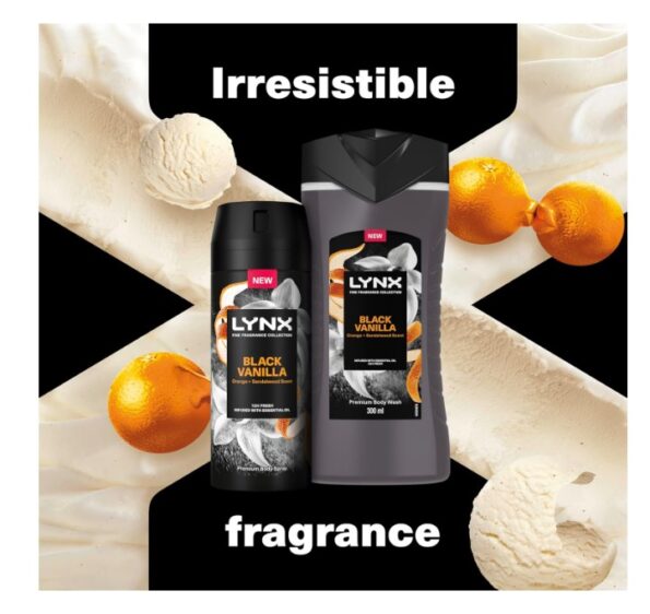 Lynx Deodorant Gift Set – Fine Fragrance Collection Black Vanilla Duo (2-Piece)