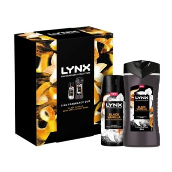 Lynx Deodorant Gift Set – Fine Fragrance Collection Black Vanilla Duo (2-Piece) | PREMIUM | MASCULINE AROMA | FINE FRAGRANCE