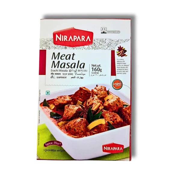 Nirapara Meat Masala 160g – premium spice mix for flavorful beef, lamb, or chicken dishes.