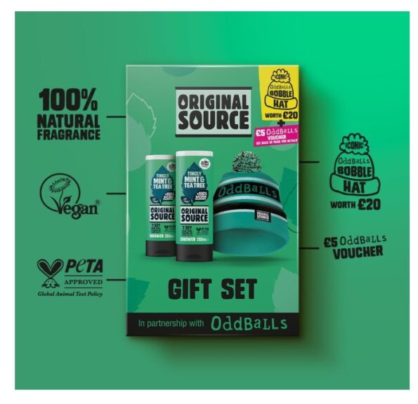 Original Source x Oddballs Gift Set with Shower Gel and Hat