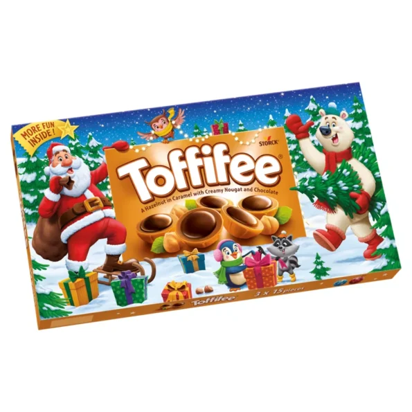 Toffifee Christmas Box A Hazelnut in Caramel with Creamy Nougat and Chocolate 3 x 125g (375g)