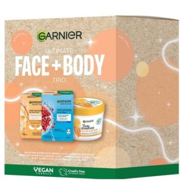 Garnier Ultimate Face & Body Giftset | EYE MASK | FACE MASK | SOOTHING | SOFT SKIN | HYDRATION