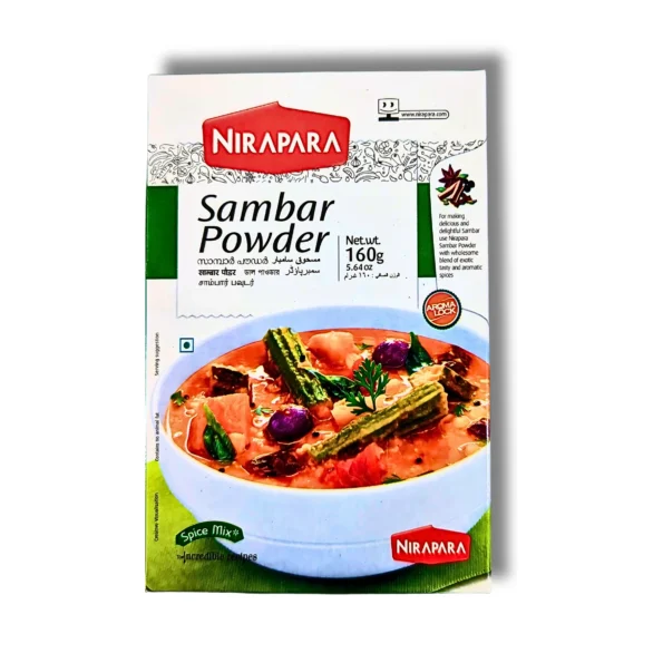 Nirapara Sambar Powder 160g – aromatic spice mix for authentic South Indian sambar.